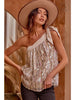 Sequin One Shoulder Top - Curvy Size