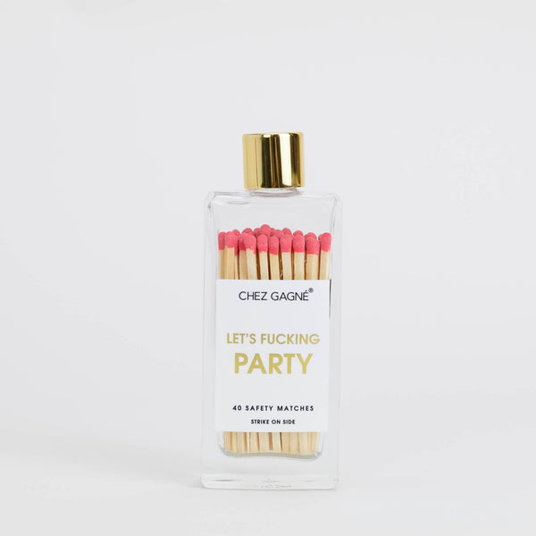 Let's Fucking Party - Glass Bottle Matches