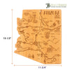Destination Arizona State-Shaped Serving & Cutting Board