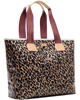 Consuela Blue Jag Zipper Tote