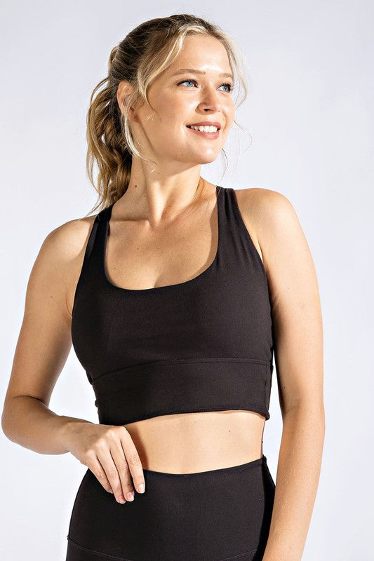 Butter Soft - Criss Cross Back - Padded Sports Bra / Brallette - 2 Colors