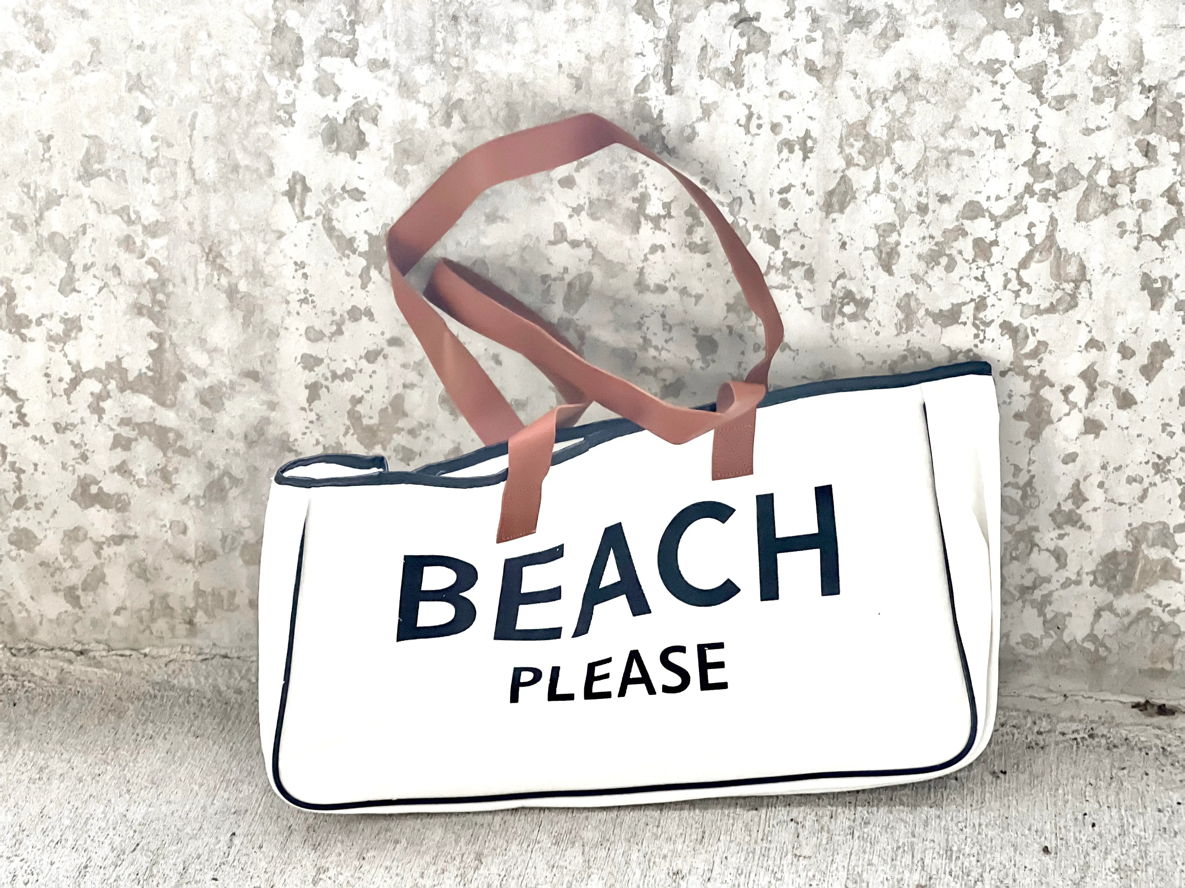 NEW Beach Please Canvas Tote Bag