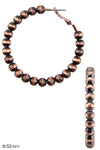 Western Navajo Pearl Wire Hoop Earring