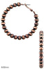 Western Navajo Pearl Wire Hoop Earring