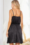 Sequin Detail Satin Dress