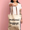 Emotional Baggage Tote Bag (grocery, unique, canvas, leather)