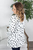 Rachel Ribbed Cardigan - Black Hearts