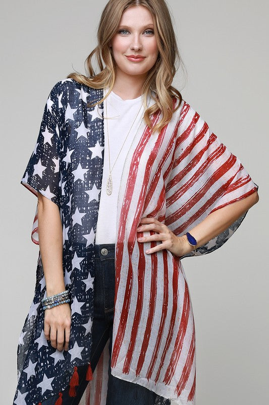 Americana USA Flag Kimono