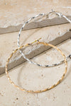 NEW Twisted Brass Hoop Earrings - 2 Colors