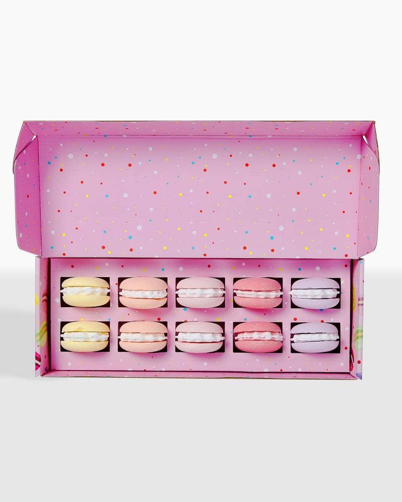 Mini Macaron Bath Bomb Fizzer Gift Set (10 x 50g)
