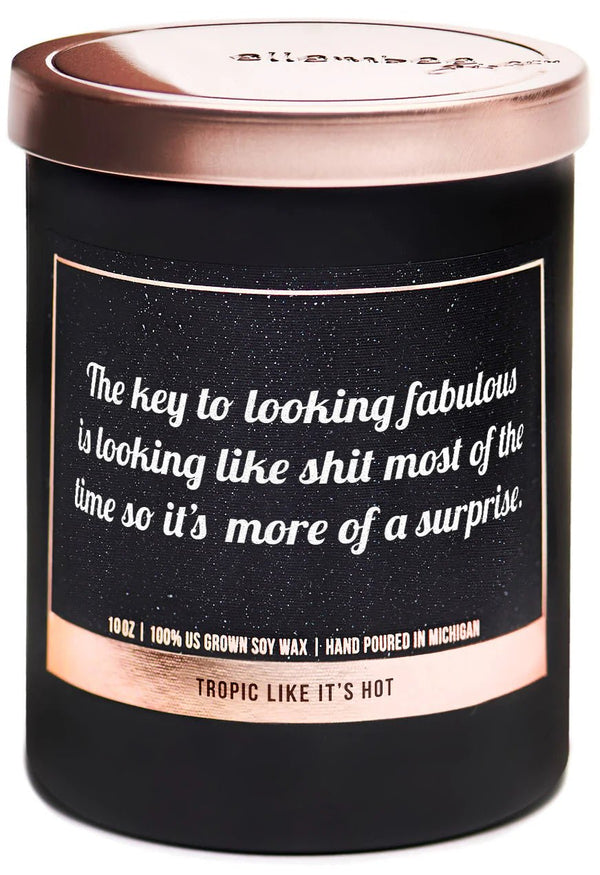 Tropic Like it's Hot 100% Soy Wax Candle - Blush & Cactus