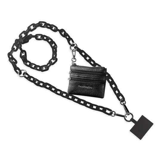 Black ICE CHAIN Clip & Go Chain w/Zippered Pouch