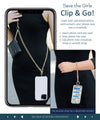 Clip & Go Chain w/Zippered Pouch Gold - Blush & Cactus