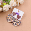 Acrylic Leopard Heart Earrings - Blush & Cactus