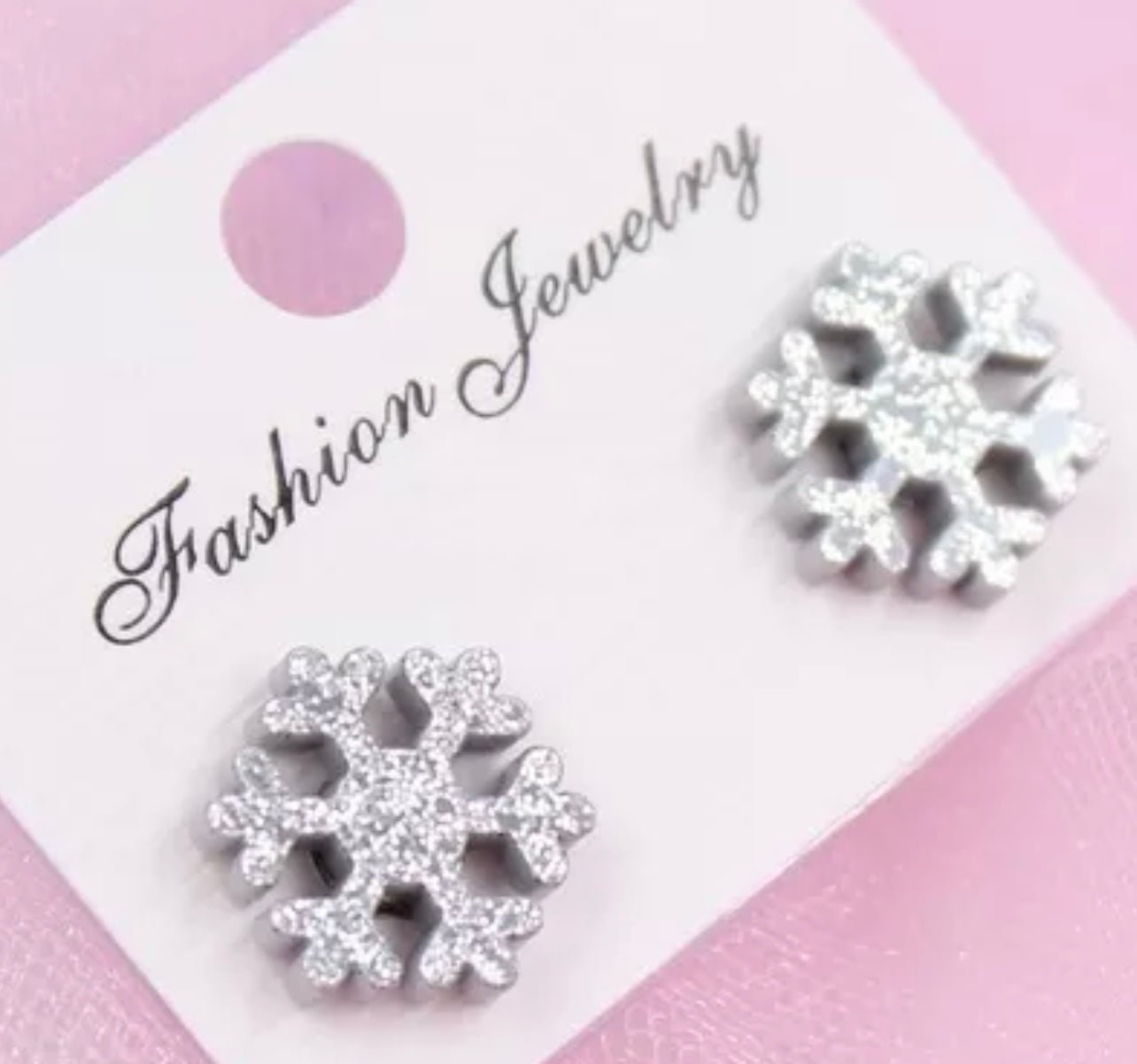 HOLIDAY Snowflake Earrings - Blush & Cactus