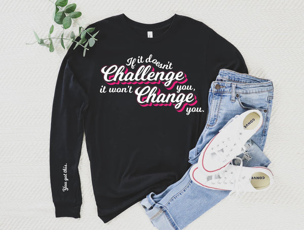 NEW Note to Self - You Can Do It Long Sleeve Graphic Tee