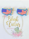 Americana  USA patriotic earrings