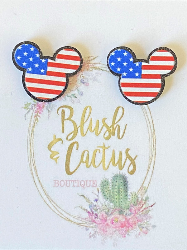 Americana Mickey Patriotic Earrings