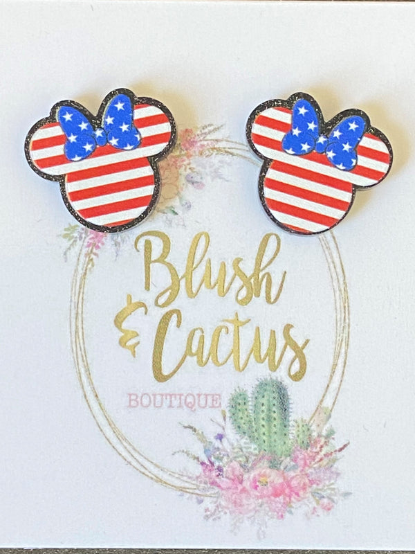 Americana Minnie Patriotic Earrings