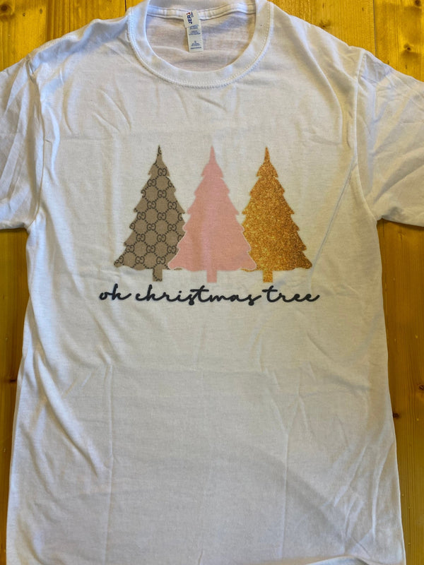 Oh Christmas Tree - Graphic Tee - Blush & Cactus