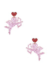 Cupid Heart Earrings - 2 colors - Blush & Cactus