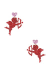 Cupid Heart Earrings - 2 colors - Blush & Cactus