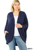 XMAS July Cocoon 3/4 Sleeve Cardigan - Curvy