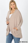 XMAS July Cocoon 3/4 Sleeve Cardigan - Curvy