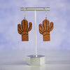 Desert Sunrise Cactus Dangle Earrings