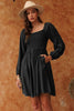 Black Smocked All Occasion Dress - Curvy Size