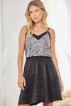 Sequin Detail Satin Dress