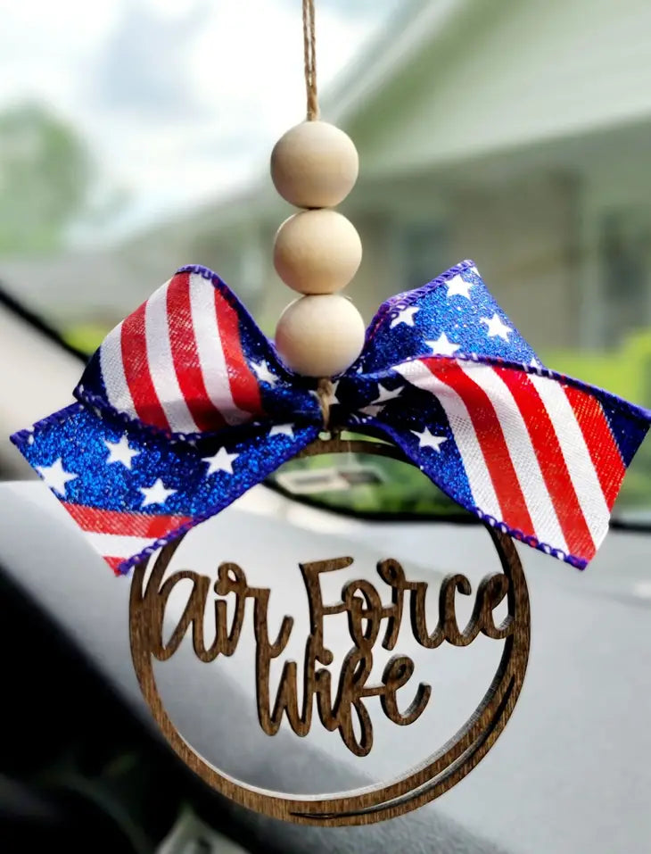 Military Themed Wife Car Charms Ornament - Air Force Wife