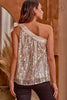 Sequin One Shoulder Top - Curvy Size