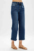 Judy Blue High Waist Medium Destroyed Pocket Wide Leg - Curvy