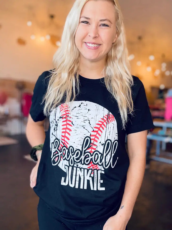 Baseball Junkie Graphic Tee