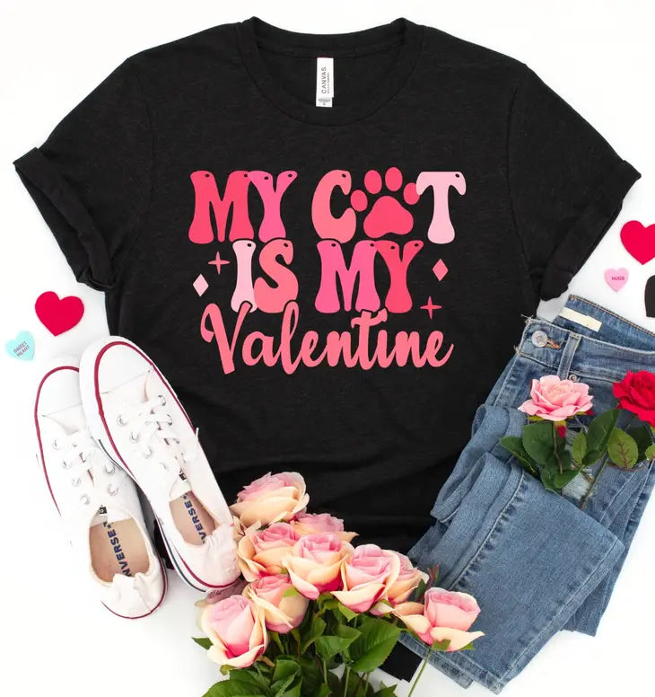 My Cat Is My Valentine Tee