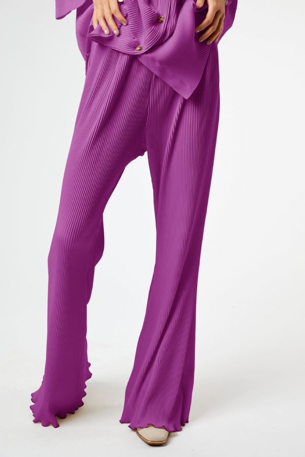 Solid Bell Bottom Pant