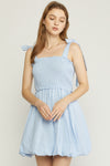 NEW Striped Smocked Tie Strap Dress