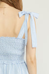NEW Striped Smocked Tie Strap Dress