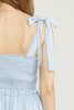 NEW Striped Smocked Tie Strap Dress