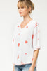 Waffle Print Knit Heart Star Top