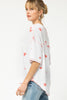 Waffle Print Knit Heart Star Top