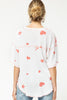 Waffle Print Knit Heart Star Top