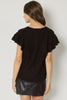 Solid V neck Button up sweater top 2 Colors