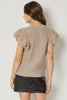 Solid V neck Button up sweater top 2 Colors