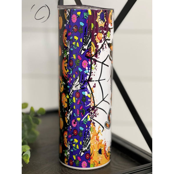 Halloween Spooky Mama 20oz UV purple Skinny Tumbler