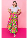 Printed Poplin Skirt - Curvy Size