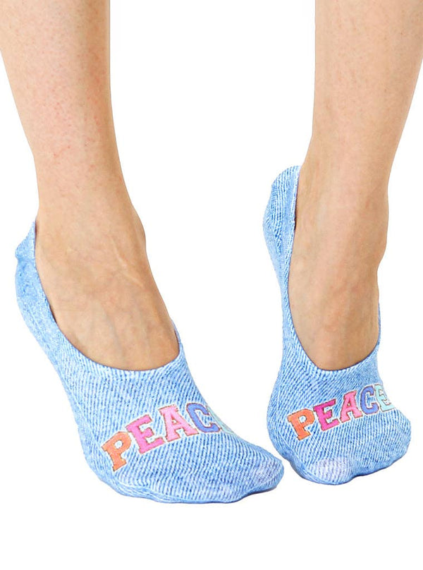 Denim Peace Liner Socks