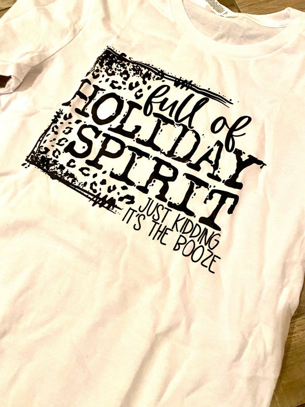 SALE Holiday Spirit Graphic Tee - Blush & Cactus