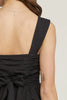 SALE Black Peplum Bow Top
